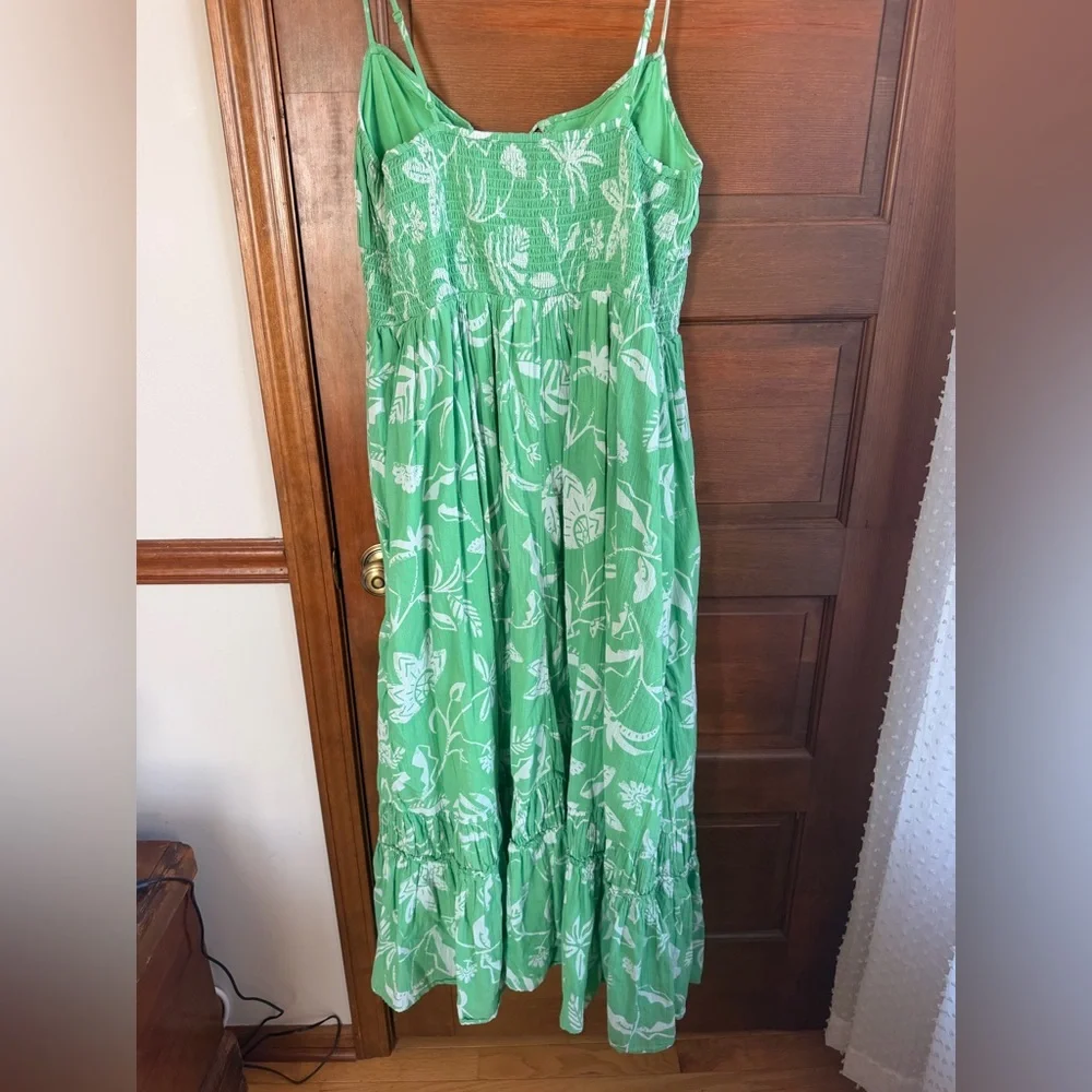 American Eagle Corset Tiered Floral Cotton Maxi Dress - Picture 5 of 7